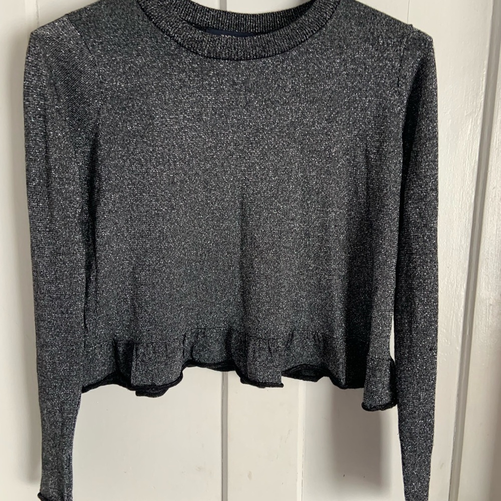 Zara Elegant Black Long Sleeve Women's Top